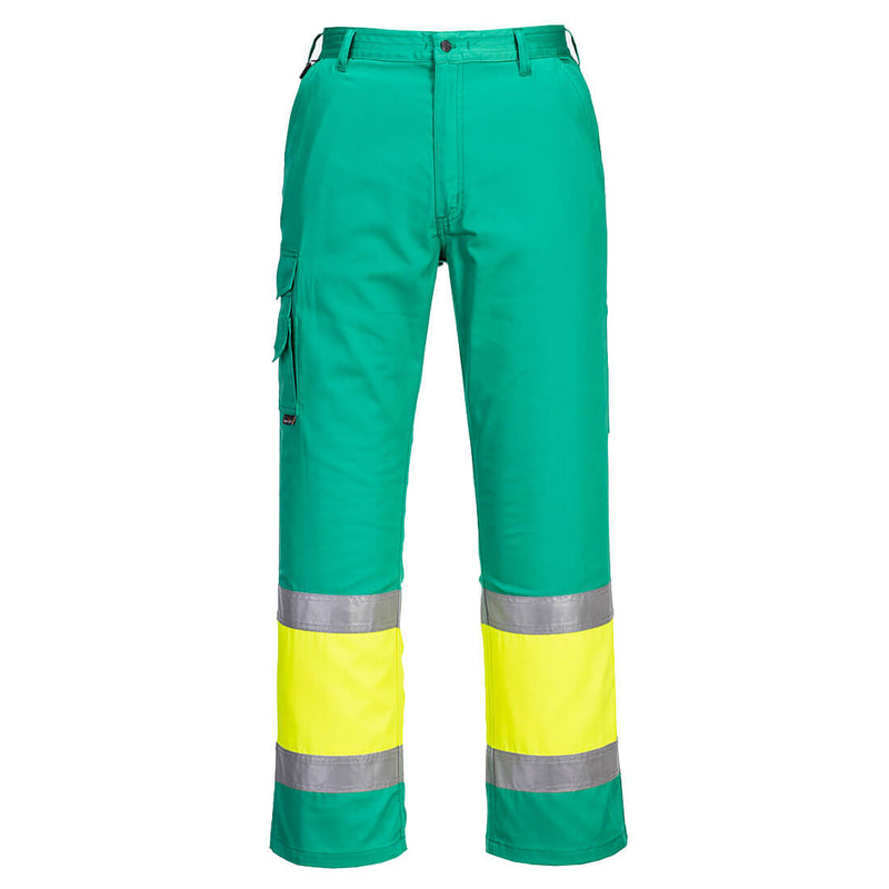 Tall fit yellow/navy Portwest Hi-Vis Lightweight Service Trouser