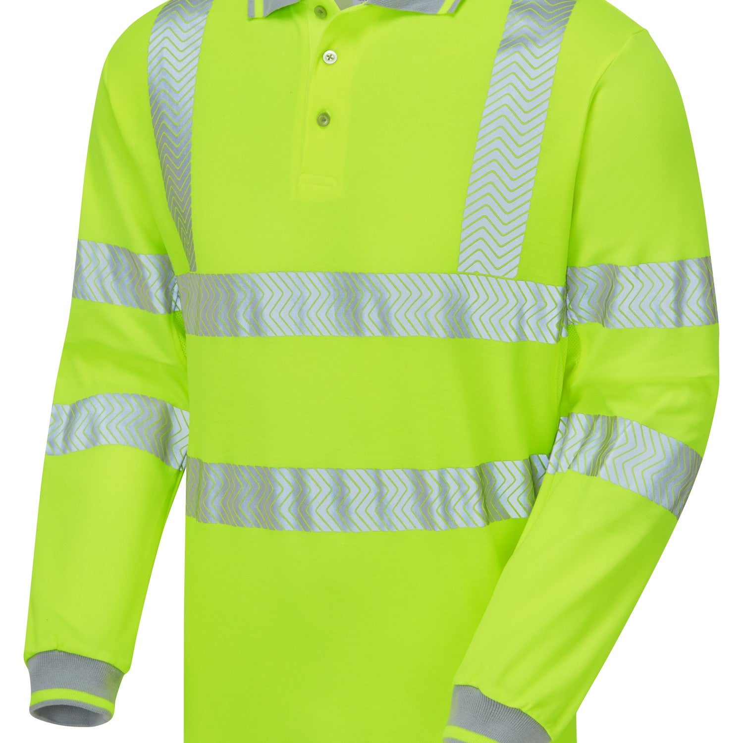 Pulsar Life Mens Long Sleeve Hi-Vis Polo Shirt - LFE903