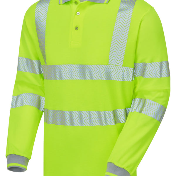 Pulsar Life Mens Long Sleeve Hi-Vis Polo Shirt - LFE903