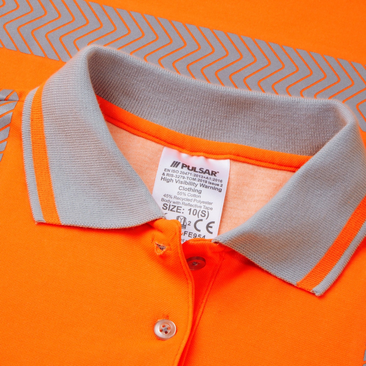 Pulsar Life Mens Long Sleeve Hi-Vis Polo Shirt - LFE903