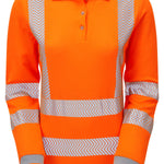 Pulsar Life Ladies Long Sleeve Hi-Vis Polo Shirt - LFE953 - thumbnail 15