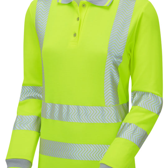 Pulsar Life Ladies Long Sleeve Hi-Vis Polo Shirt - LFE953