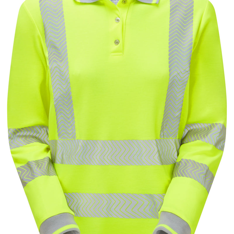 Pulsar Life Ladies Long Sleeve Hi-Vis Polo Shirt - LFE953