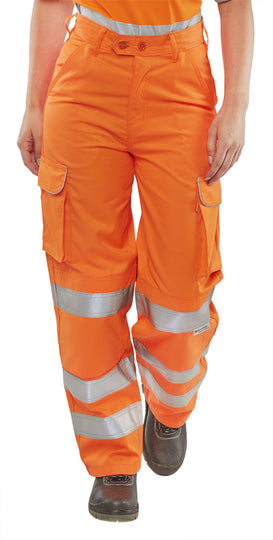 Beeswift Ladies Hi-Vis Rail Spec Trousers