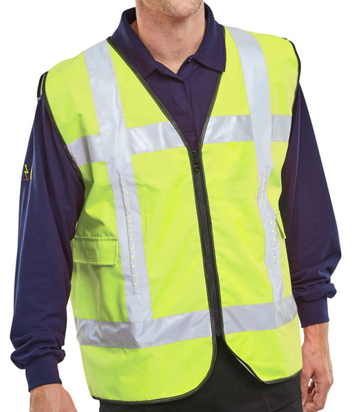 Light Vest Hi-Vis Led Up Basic With Pockets