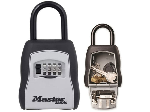 Master Lock 5400E Portable Shackled Combination Key Lock Box (Up To 3 Keys)