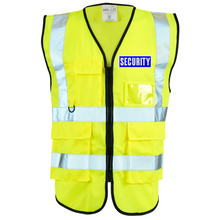 Security Printed Hi Vis Vest - ID Pocket - Velcro