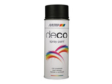 MOTIP Deco Spray Paint Satin Matt RAL 9005 Deep Black 400ml