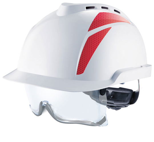 MSA Msa V-Gard 930 Vented Safety Helmet With Integrated Eye Protection