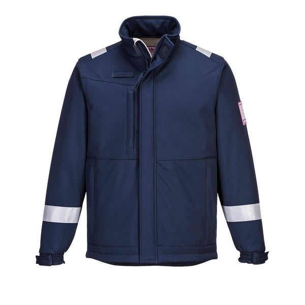 Portwest Modaflame Softshell Jacket MV73 – navy softshell jacket with flame and arc protection