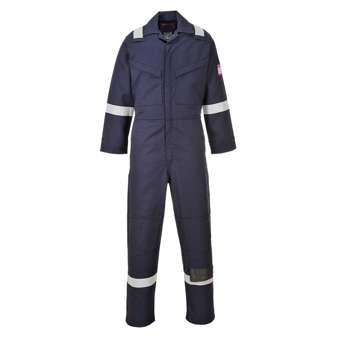 navy high-performance coverall with multi-norm compliance