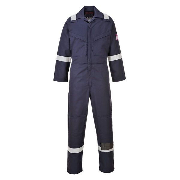 navy high-performance coverall with multi-norm compliance