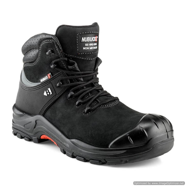 NKZ102BK Buckbootz Nubuckz S3 HRO SRC WRU Black Safety Lace Boot