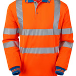 Pulsar Rail Spec Hi Vis Long Sleeve Cut Reinforced Polo Shirt - PR470 - thumbnail 5