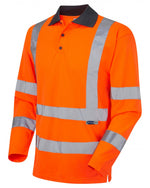 Leo Workwear Woolsery Iso 20471 Cl 3 Coolviz Sleeved Polo Shirt (Ecoviz) - thumbnail 1