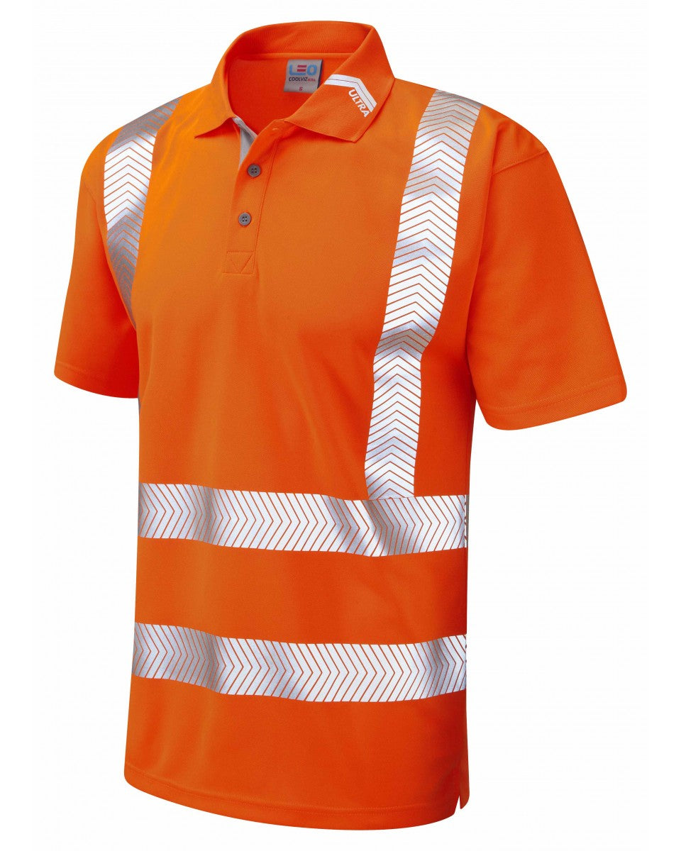 Leo Workwear Broadsands Iso 20471 Cl 2 Coolviz Ultra Polo Shirt