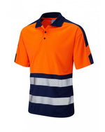 Leo Workwear Watersmeet Iso 20471 Cl 1 Dual Colour Coolviz Plus Hi-Vis Polo Shirt - thumbnail 1