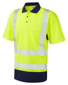 Leo Workwear Mortehoe Iso 20471 Cl 2 Dual Colour Coolviz Plus Polo Shirt