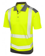 Leo Workwear Peppercombe Iso 20471 Class 2 Dual Colour Coolviz Plus Polo Shirt - thumbnail 2
