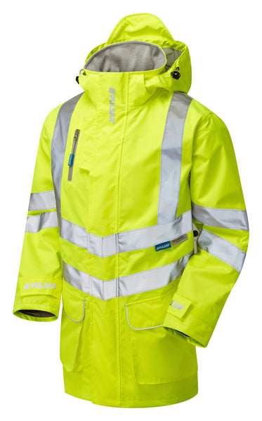 Pulsar Unlined Hi-Vis Storm Coat - P421 Yellow