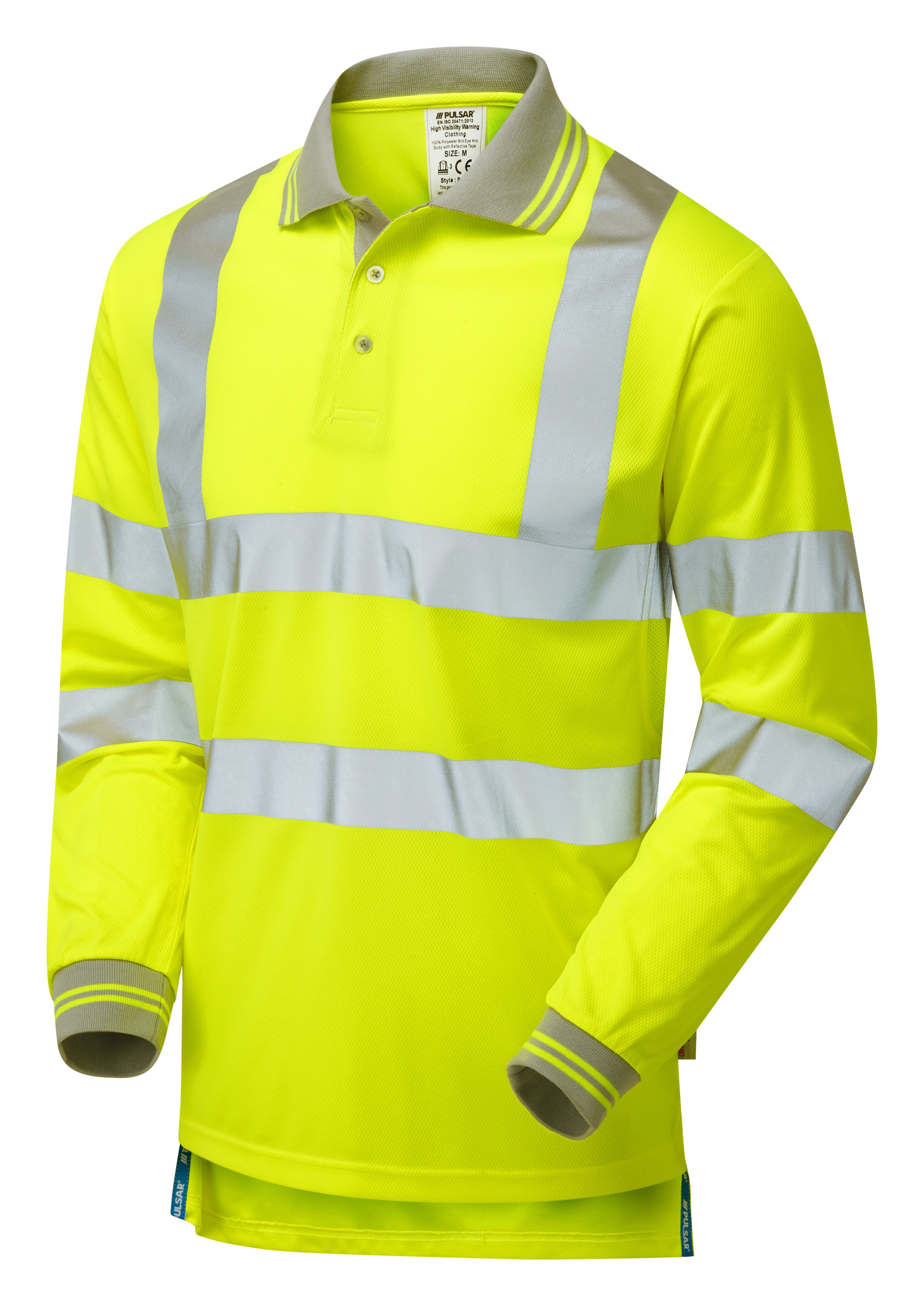 Pulsar Long Sleeve Hi-Vis Polo Shirt - P458