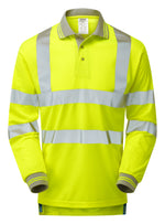 Pulsar Long Sleeve Hi-Vis Polo Shirt - P458 - thumbnail 4