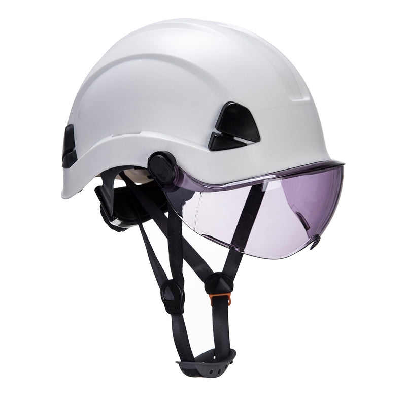 Smoked Portwest PA03 visor for the Height Endurance safety helmet.