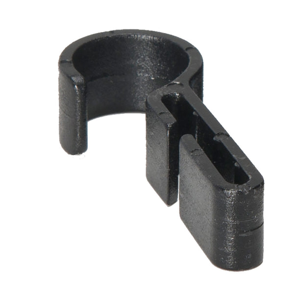 Pack of four black Portwest PA04 universal clips for helmet head lights.