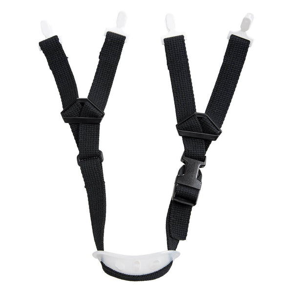 Black 4-point chin strap for Portwest Expertbase safety helmets.