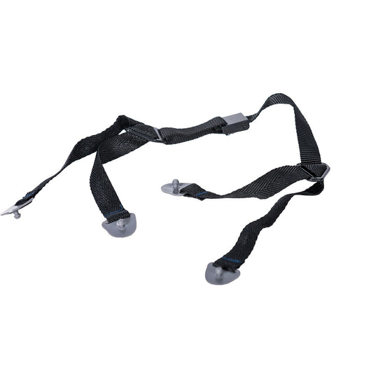 Black 4-point chin strap for Portwest Endurance safety helmets.