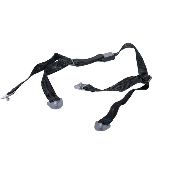 Black 4-point chin strap for Portwest Endurance safety helmets.
