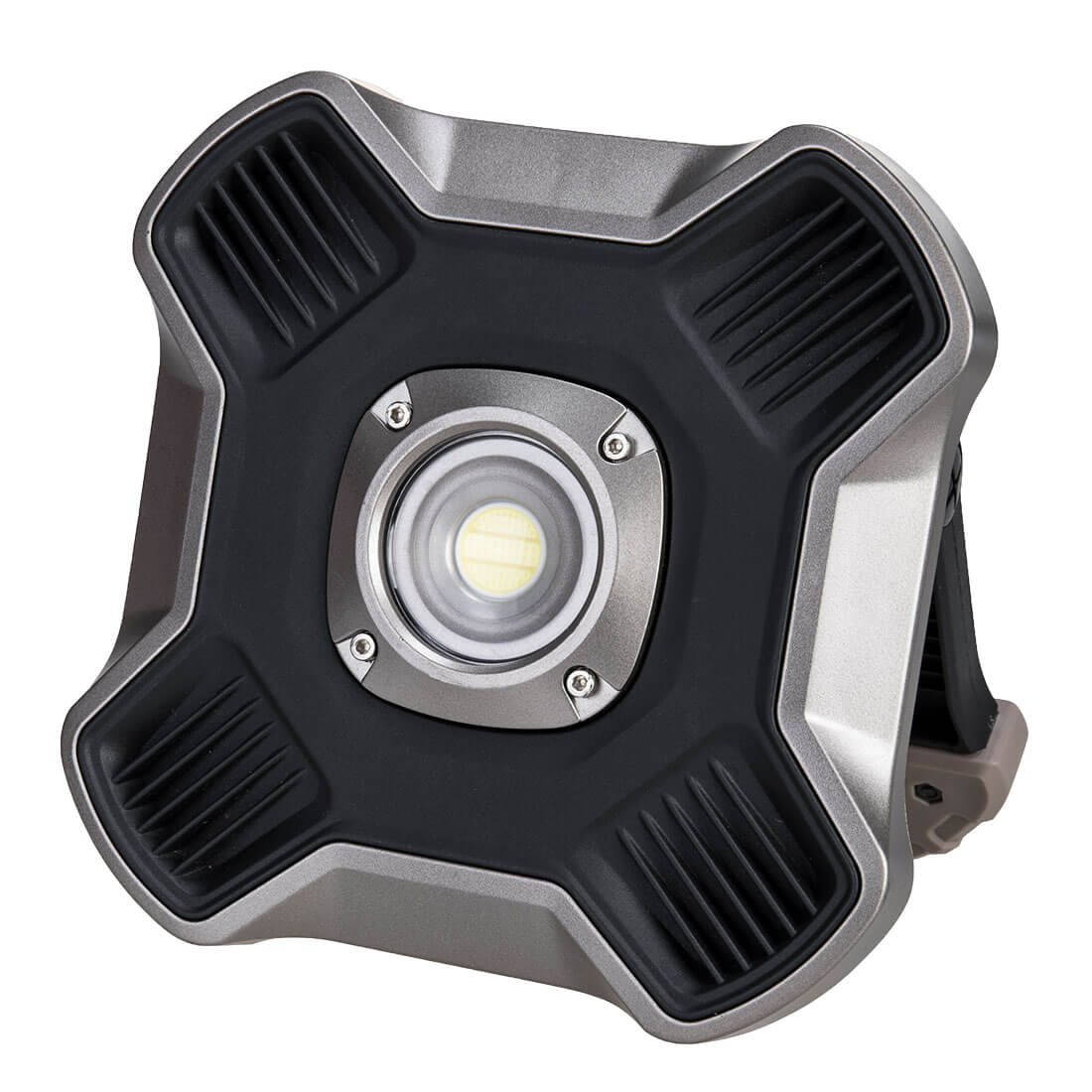 Portwest PA80 USB rechargeable flood light with a stand and handle.