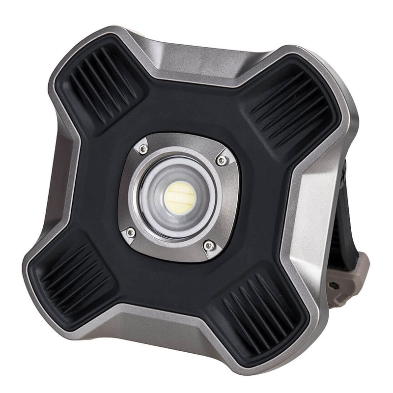 Portwest PA80 USB rechargeable flood light with a stand and handle.