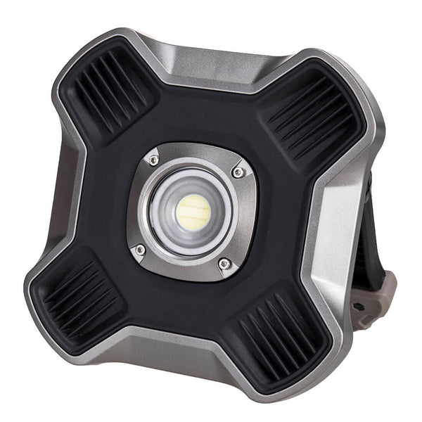 Portwest PA80 USB rechargeable flood light with a stand and handle.