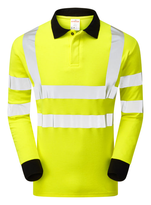Pulsar Flame Retardant Ast Arc Hi-Vis Long Sleeve Polo Shirt - PARC21
