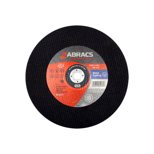 300mm Phoenix II flat metal cutting disc by Abracs with a 20mm bore.