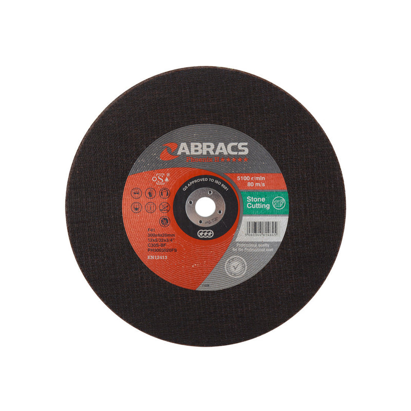 Abracs Phoenix II 300mm flat stone cutting disc for stationary saws.