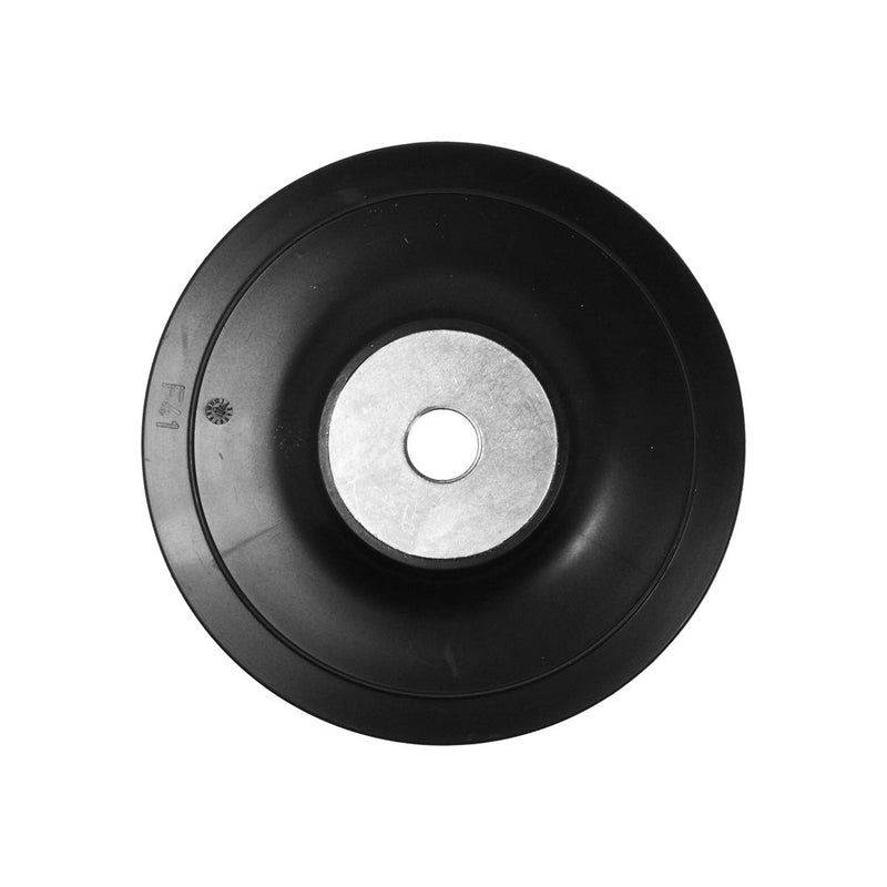 Abracs 115mm flexible backing pad with M14 thread for sanding discs.