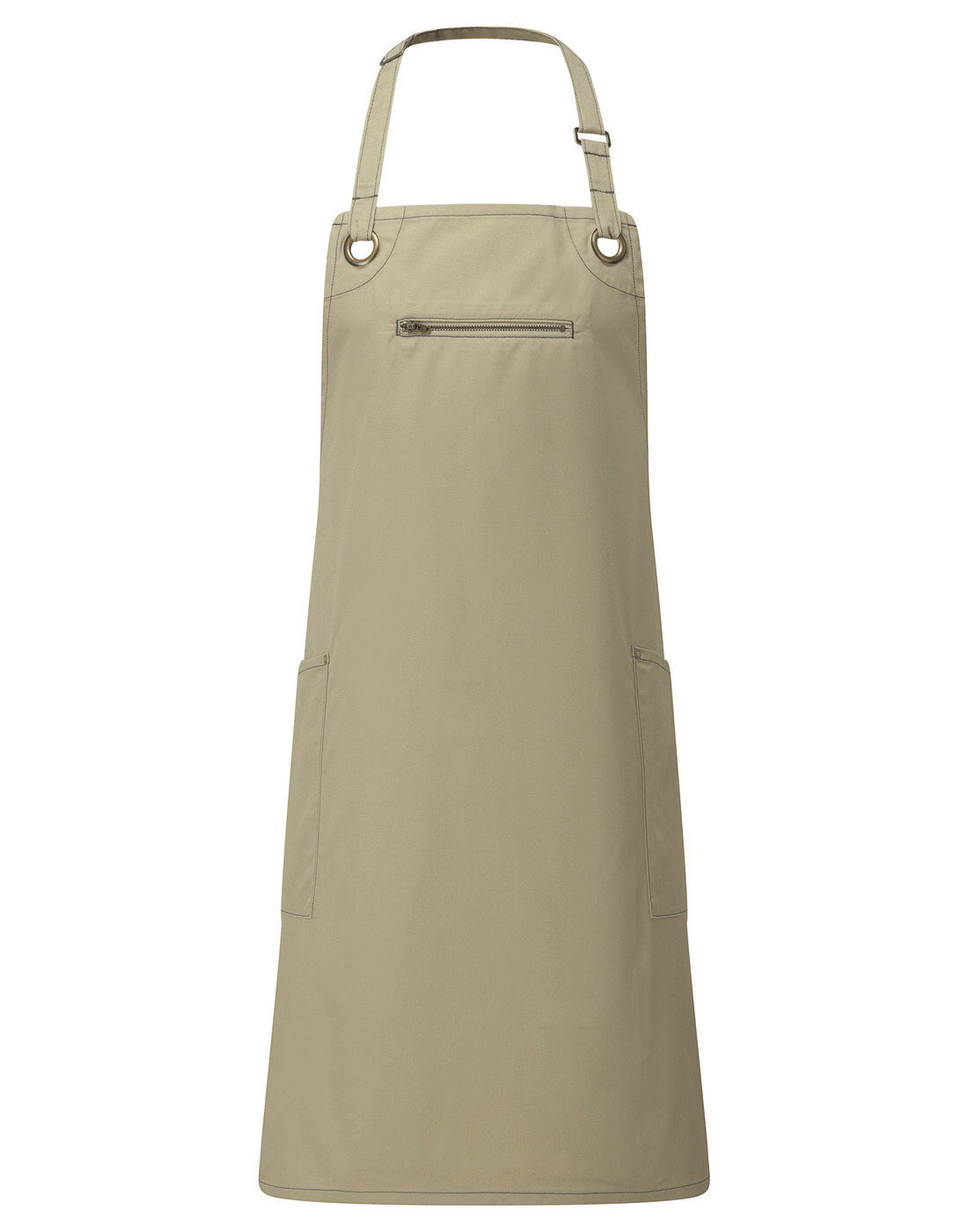 Premier €˜Barley€™ Contrast Stitch Bib Apron