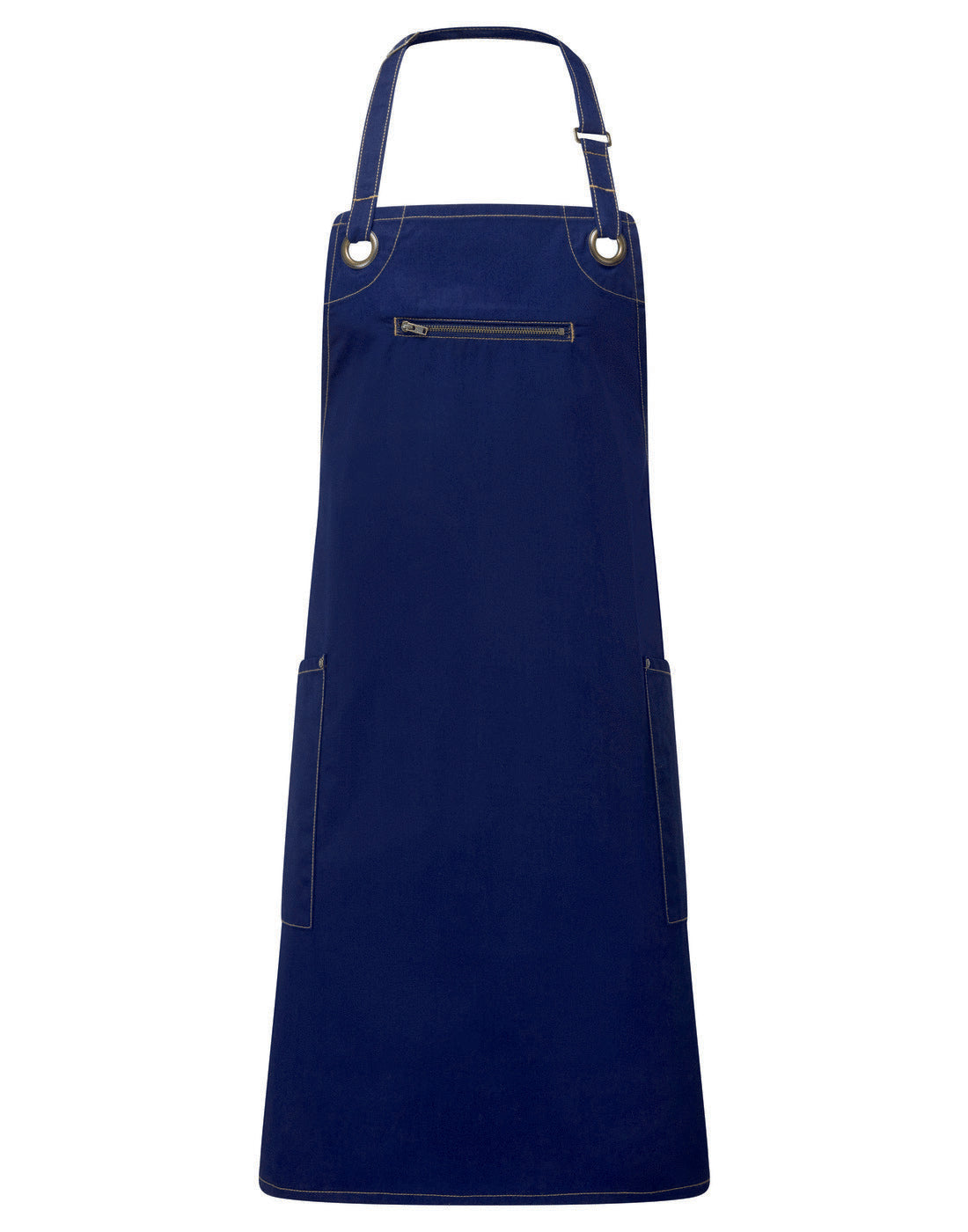 Premier €˜Barley€™ Contrast Stitch Bib Apron