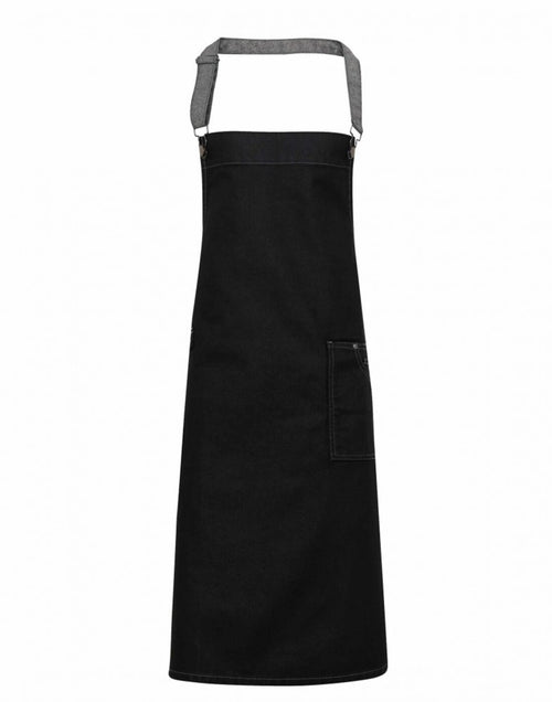 Premier 'District' Waxed Look Denim Bib Apron