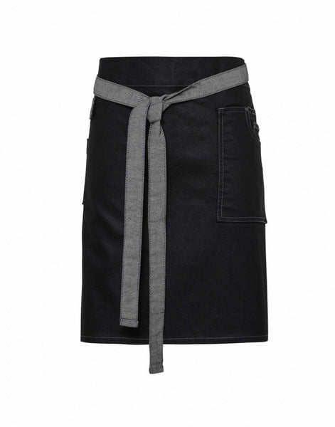 Premier Division Waxed Look Denim Waist Apron
