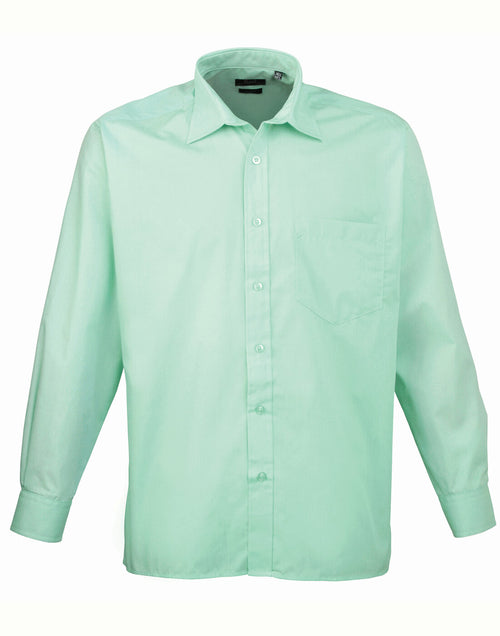 Premier Mens Long Sleeve Poplin Shirt