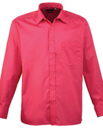 Premier Mens Long Sleeve Poplin Shirt - thumbnail 3