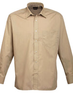 Premier Mens Long Sleeve Poplin Shirt - thumbnail 4