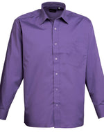 Premier Men's Long Sleeve Poplin Shirt - PR200 - thumbnail 4