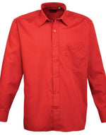 Premier Men's Long Sleeve Poplin Shirt - PR200 - thumbnail 5