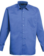 Premier Men's Long Sleeve Poplin Shirt - PR200 - thumbnail 6