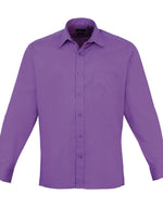 Premier Men's Long Sleeve Poplin Shirt - PR200 - thumbnail 7