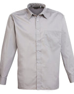 Premier Men's Long Sleeve Poplin Shirt - PR200 - thumbnail 9